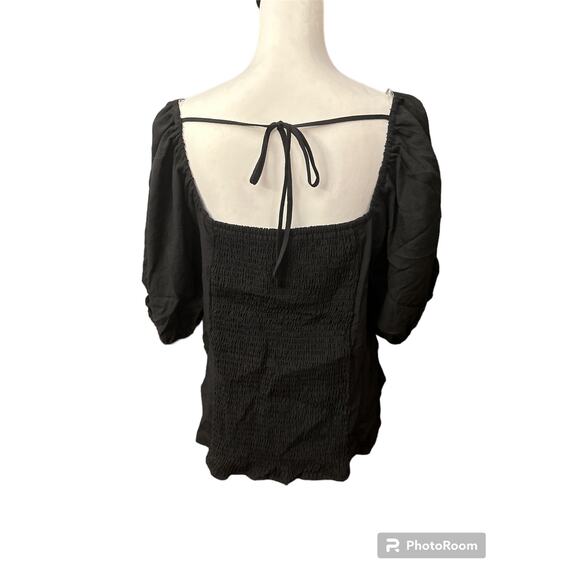 AVA & VIV  Black Short Sleeve Top 1X - Picture 2 of 2